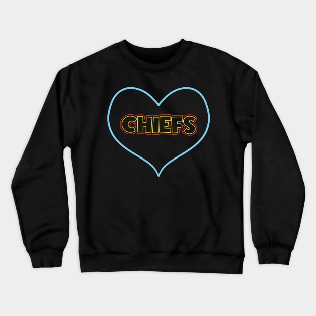 Chiefs Love Crewneck Sweatshirt by Zivanya's art